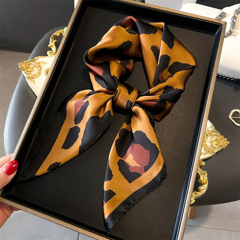 Luxury Silk Feeling Neckerchief for Women Designer Style Neck Wrap & Hair Accessory