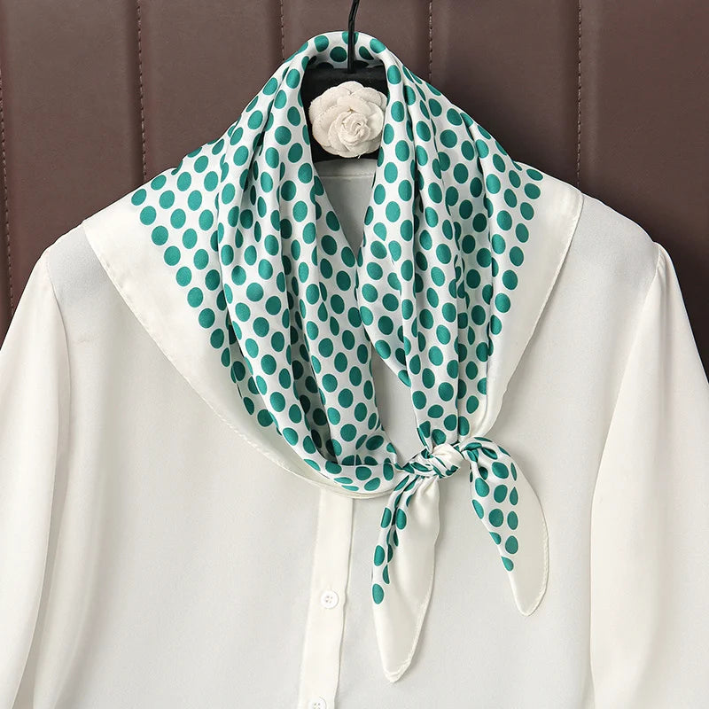 Luxury Print Satin Silk Square Scarf for Women Hijab Shawl & Elegant Wrap Accessory