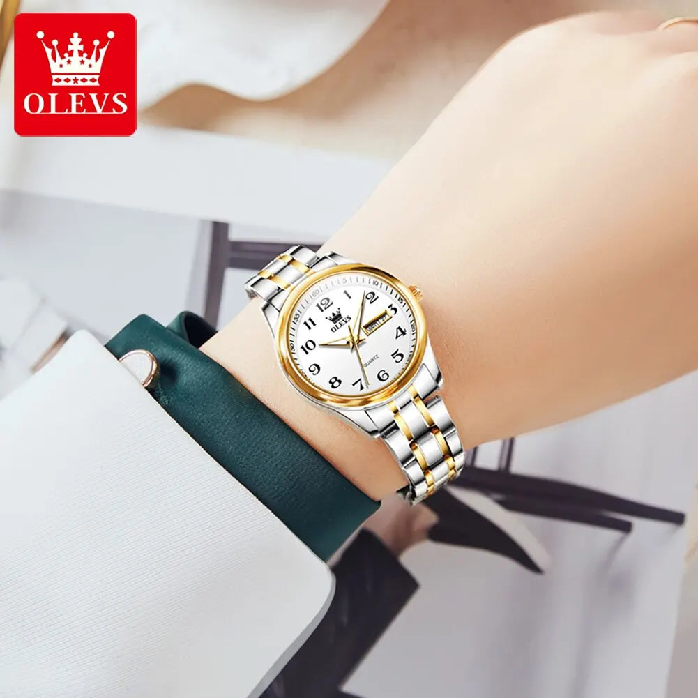 OLEVS Women's Luxury Watch- Elegant Stainless-Steel Timepieces