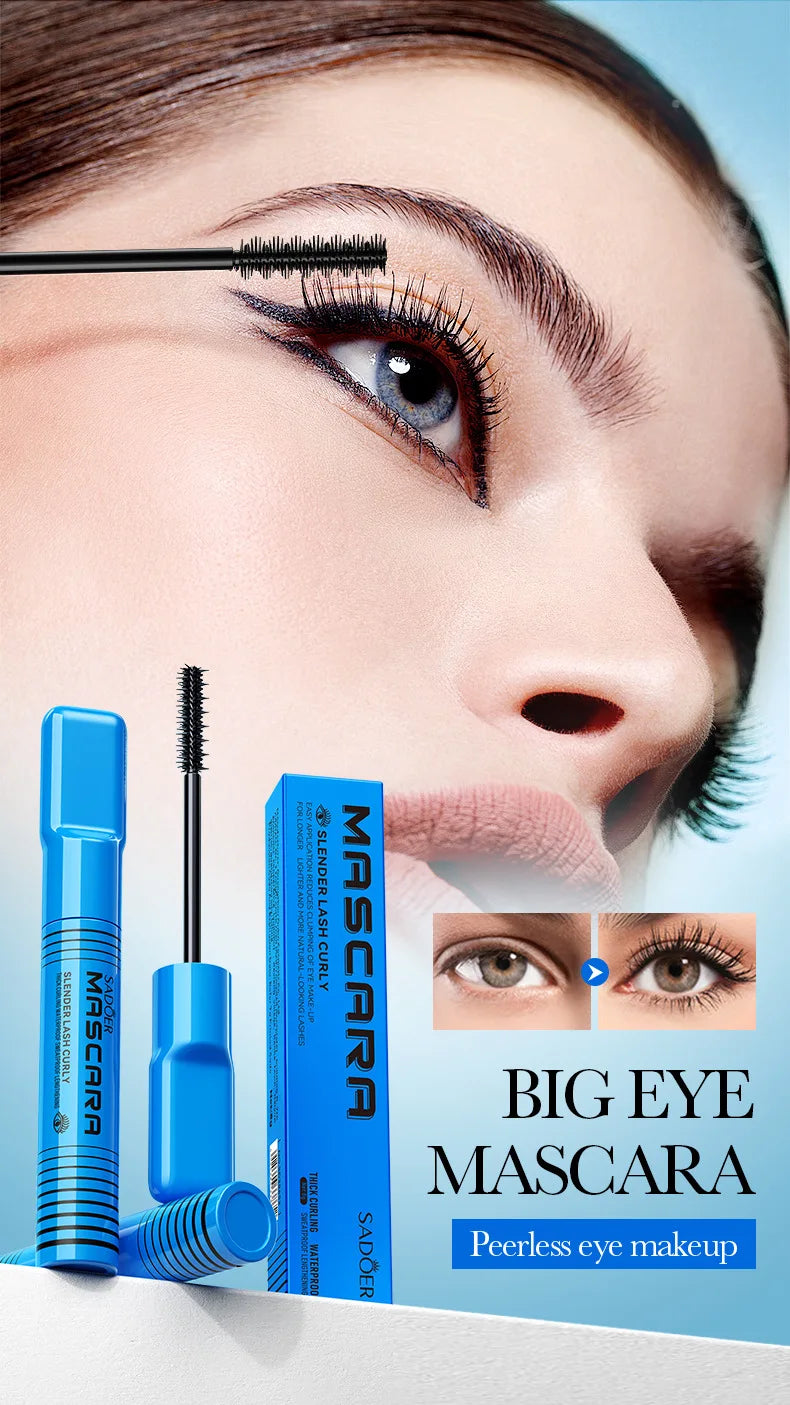 Waterproof Lengthening Mascara - Silk Fiber Formula for Volume & Length