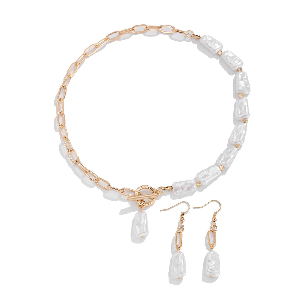 Boho Pearl Pendant Necklace Earring & Bracelet for Women