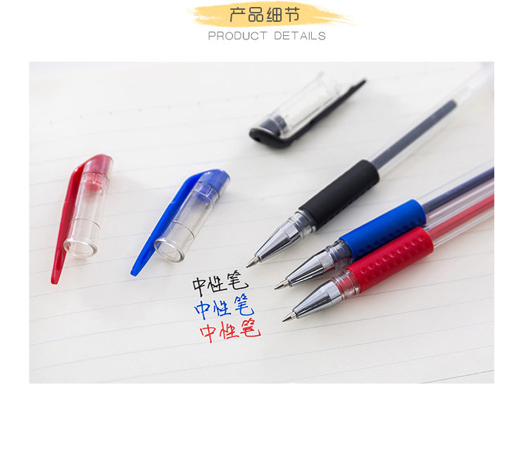 Glen Pens Set - Black Blue Red Refill Bullet Tip 0.5mm Smooth Writing Pens