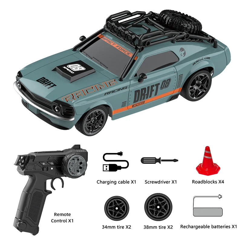 2026 RC Car 1/18 Scale Retro Remote Control Car with Light