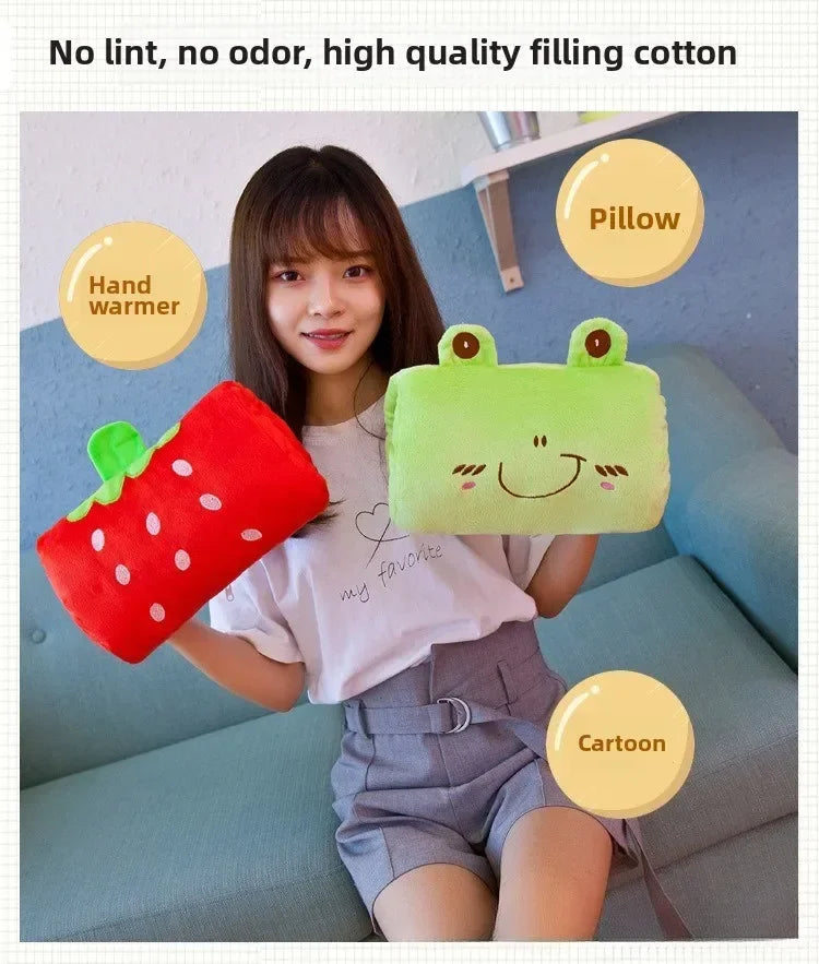Kids Cartoon Plush Hand Pillow & Hand Warmer - Cute Winter Arm Pillow Children's Gift