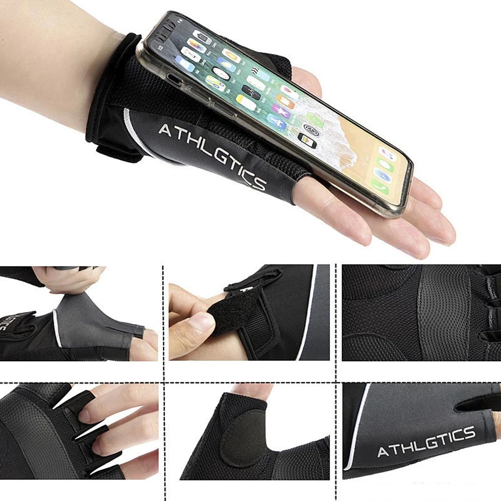 Breathable Cycling & Gym Gloves Fingerless Workout Gloves for Men & Women