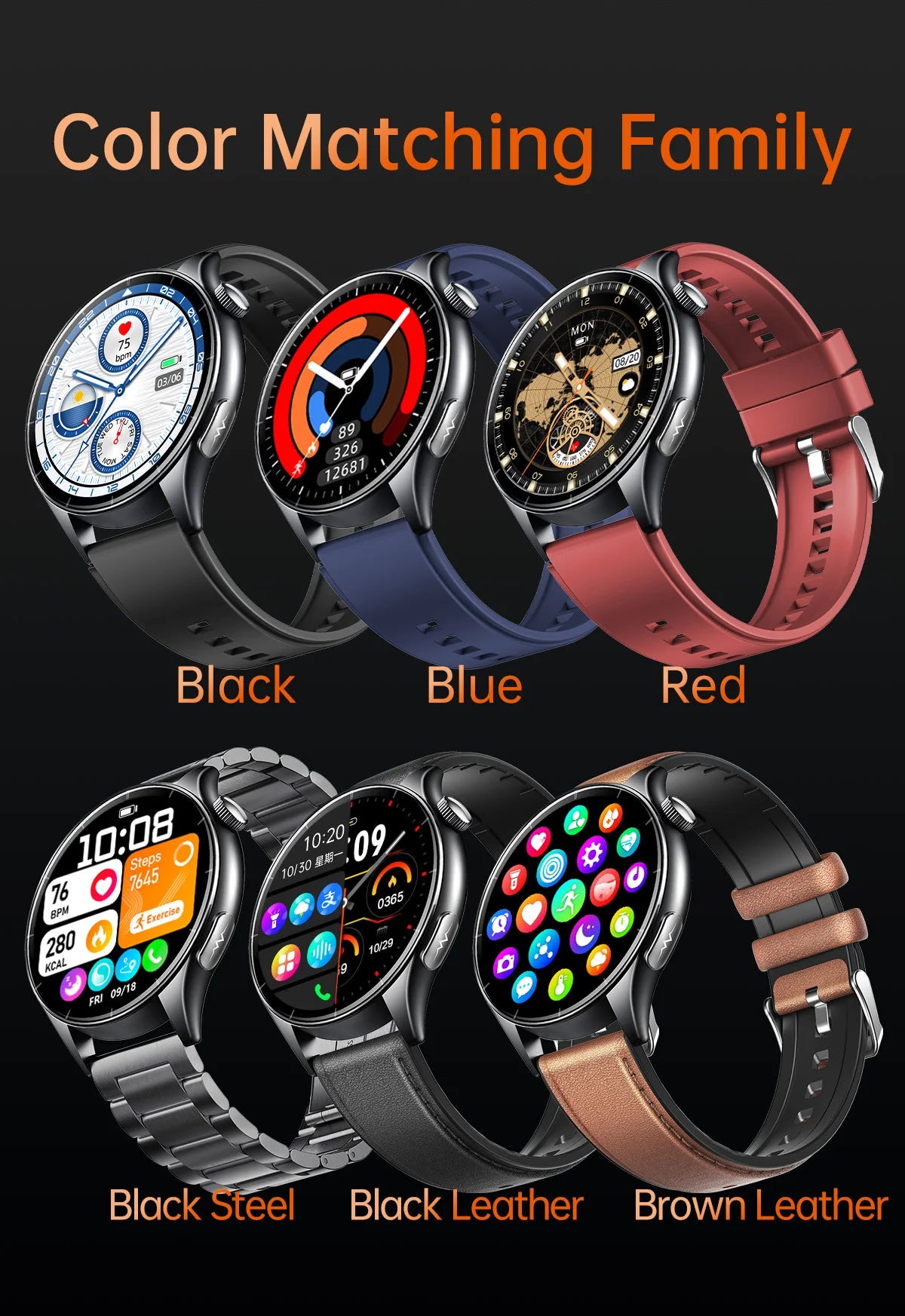 2025 Clinical Grade Laser Therapy Smartwatch - Blood Pressure Heart Rate Monitor