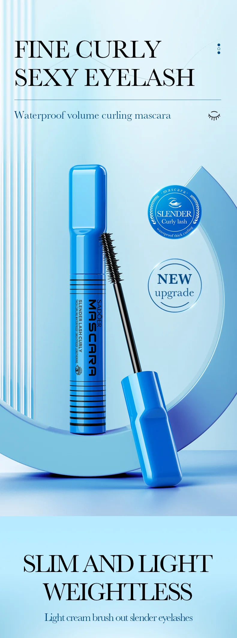 Waterproof Lengthening Mascara - Silk Fiber Formula for Volume & Length