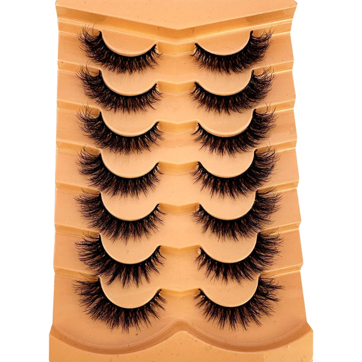 7 Pairs 3D Mink Full False Eyelashes Thick Dramatic Faux Lashes Wholesale Full Set
