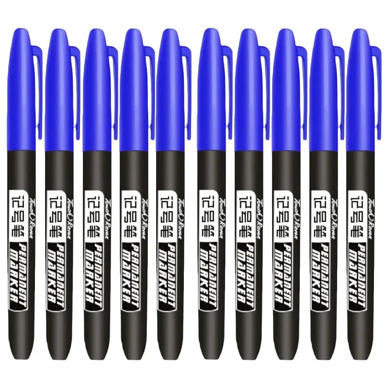 Permanent Maker Pen Set-Waterproof Drawing Markers in Black, Blue & Red