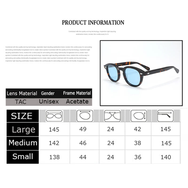Fashion Polarized Sunglasses for Men- Johnny Depp Style UV400 Vintage Shades