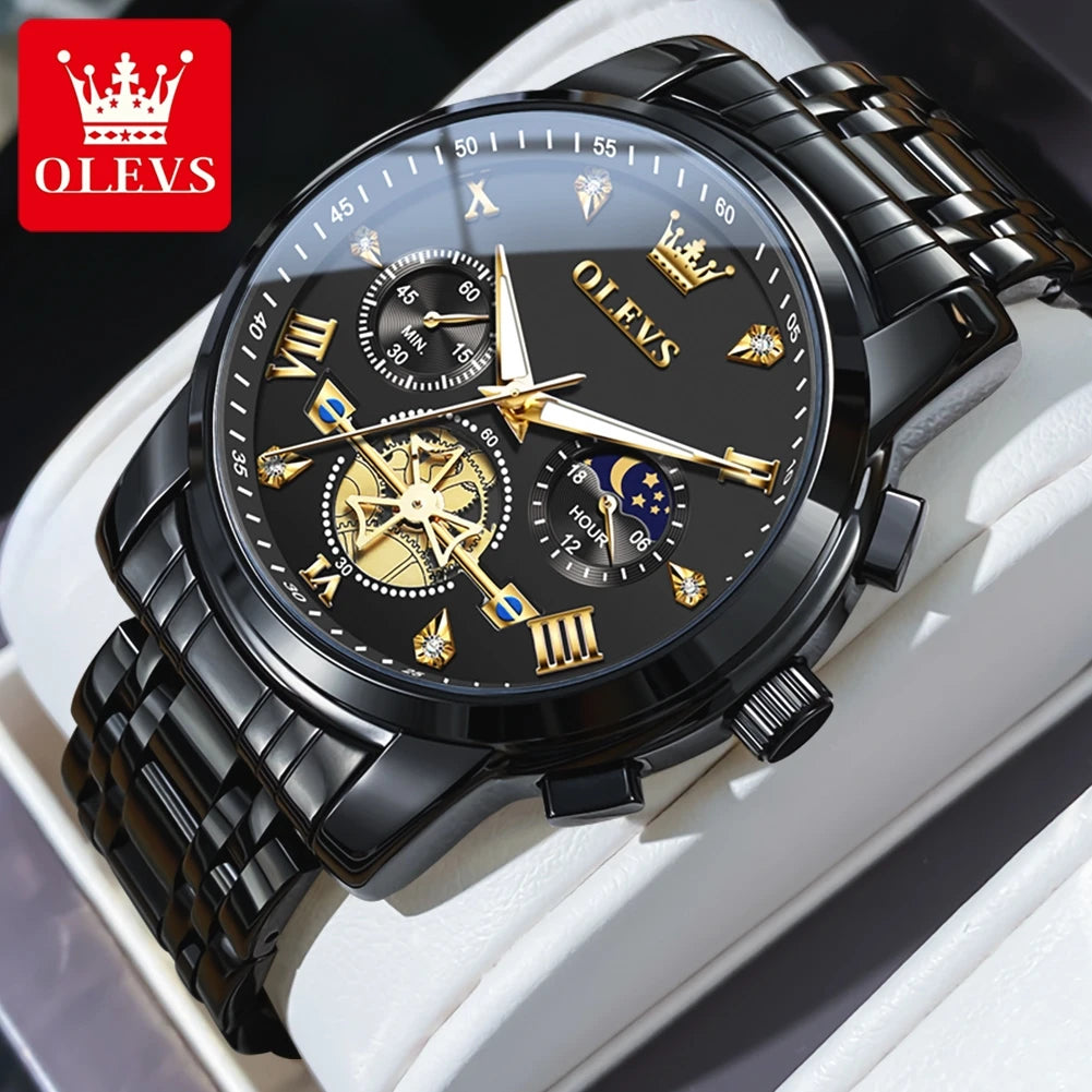 OLEVS Men's Classic Multifunctional Flywheel Automatic Watch -elegant & Precise