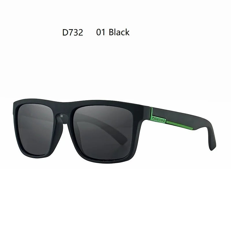 Fashion Square Polarized Sunglasses for Men- Vintage Designer UV400 Shades