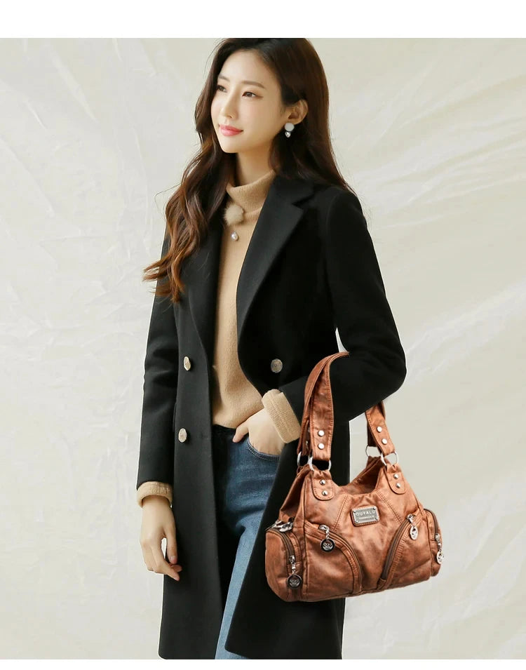 Luxury Soft Pu Leather Crossbody Bag Mini Shoulder & Tote Bag for Women Designer Handbags