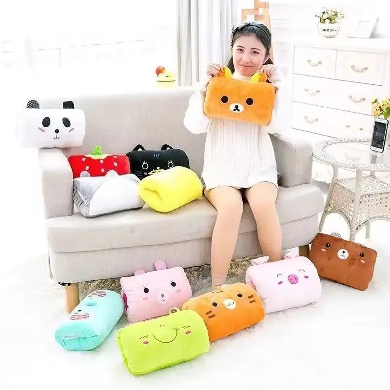 Kids Cartoon Plush Hand Pillow & Hand Warmer - Cute Winter Arm Pillow Children's Gift