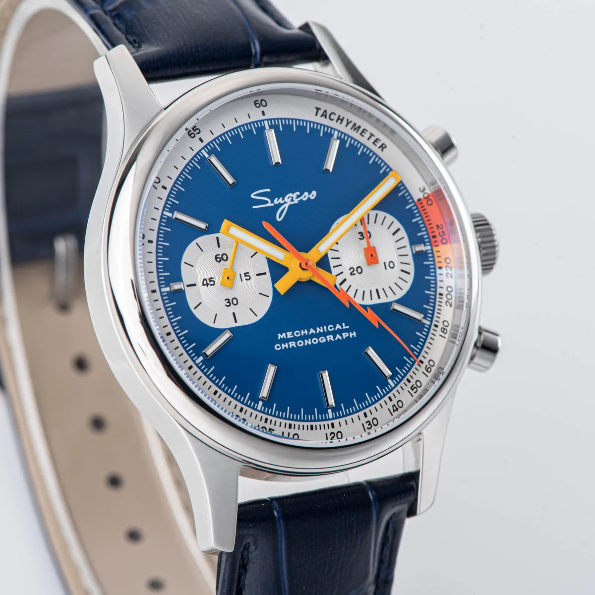 SUGESS Watch of Men Chronograph Mechanical Wristwatches Tianjin ST19 Swanneck Movement Pilot Men's Watch Sapphire Crystal Gift V2