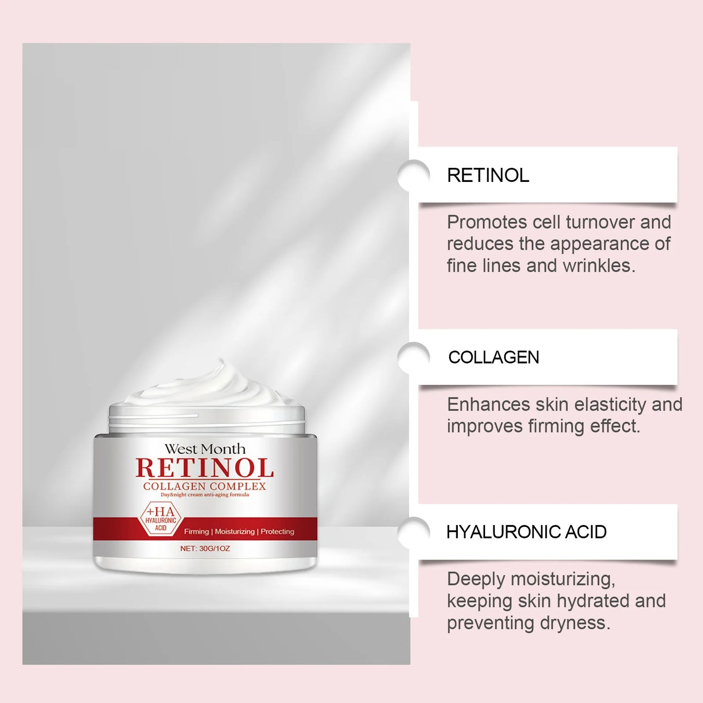Instant Wrinkle Remover Face Cream Collagen Lifting Firming Fade Fine Lines Anti-Aging Whitening Moisturizing Korean Cosmetics