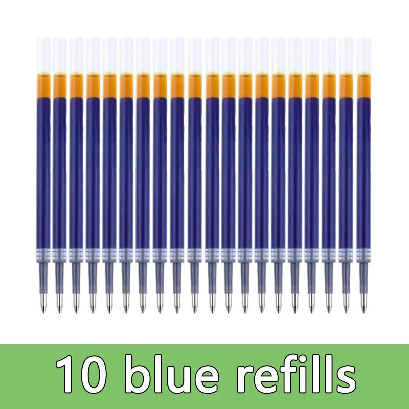 Glen Pens Set - Black Blue Red Refill Bullet Tip 0.5mm Smooth Writing Pens
