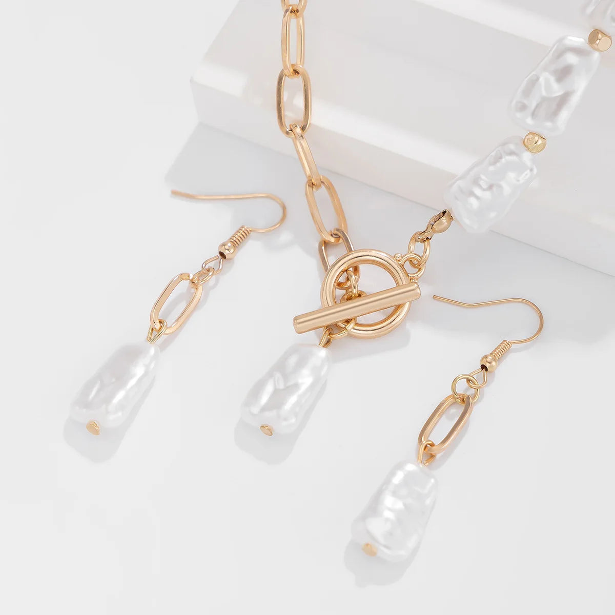 Boho Pearl Pendant Necklace Earring & Bracelet for Women