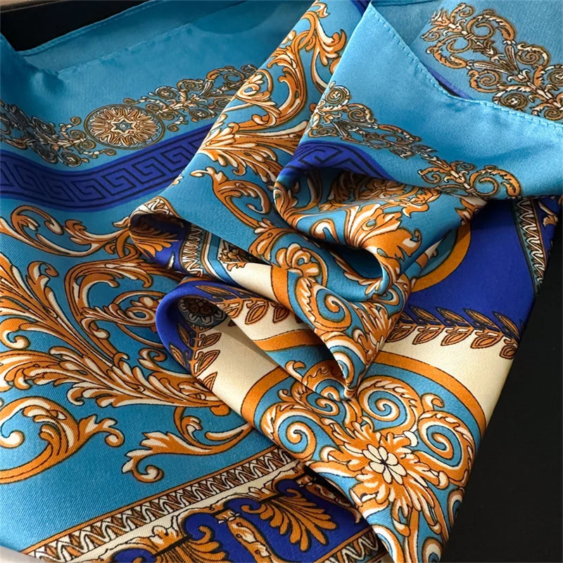 Luxury Silk Feeling Neckerchief for Women Designer Style Neck Wrap & Hair Accessory