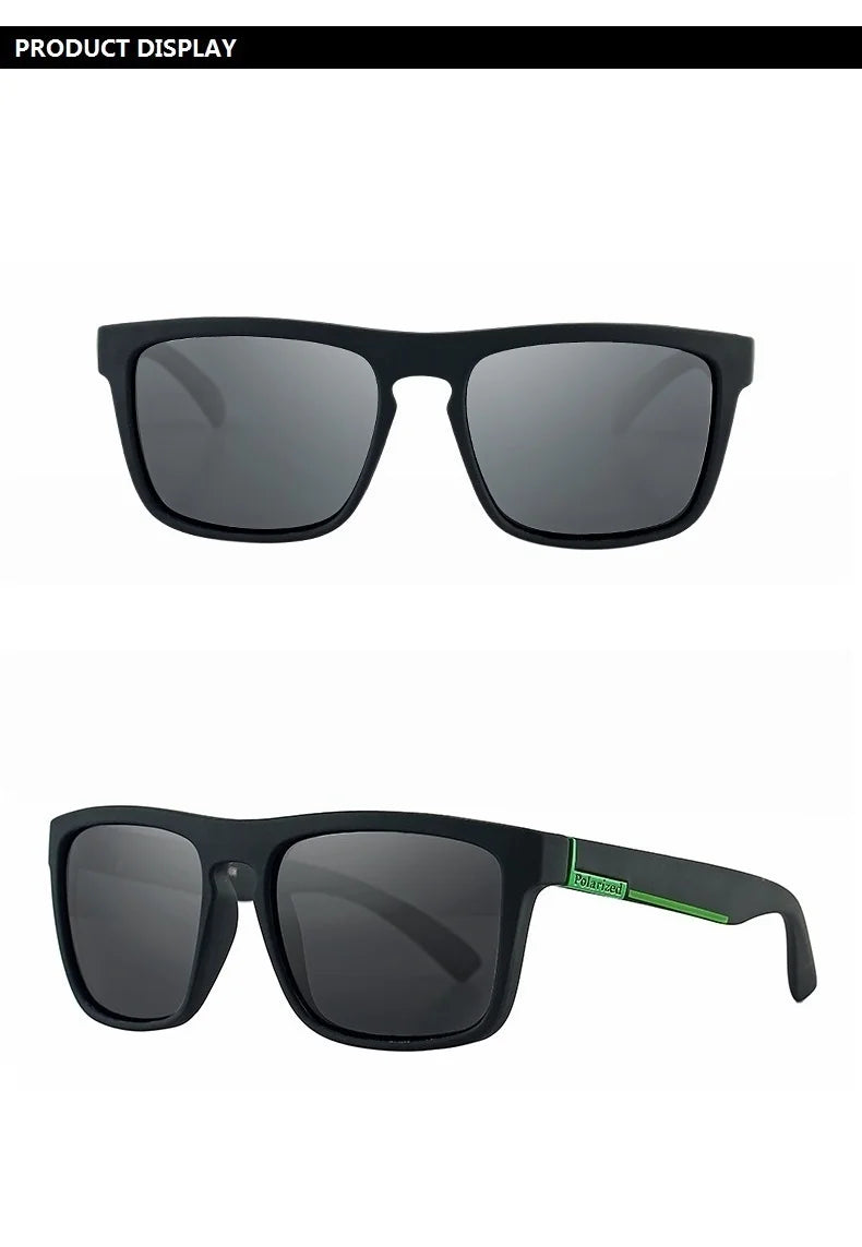 Fashion Square Polarized Sunglasses for Men- Vintage Designer UV400 Shades