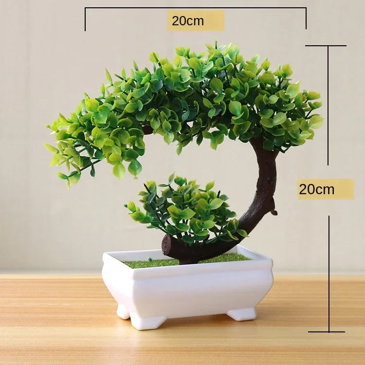 Artificial potted Bonsai Tree- Faux Green Plant for Hime, Garden & Patty Decor