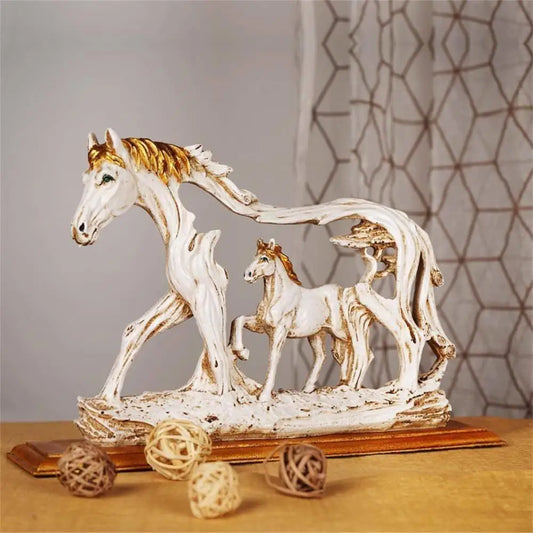 Horse Sculpture Resin Indian Galloping Horse Statue