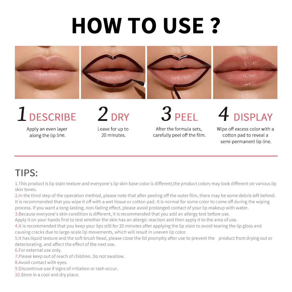 Peel Lip Liner Stain Tatto- Wat