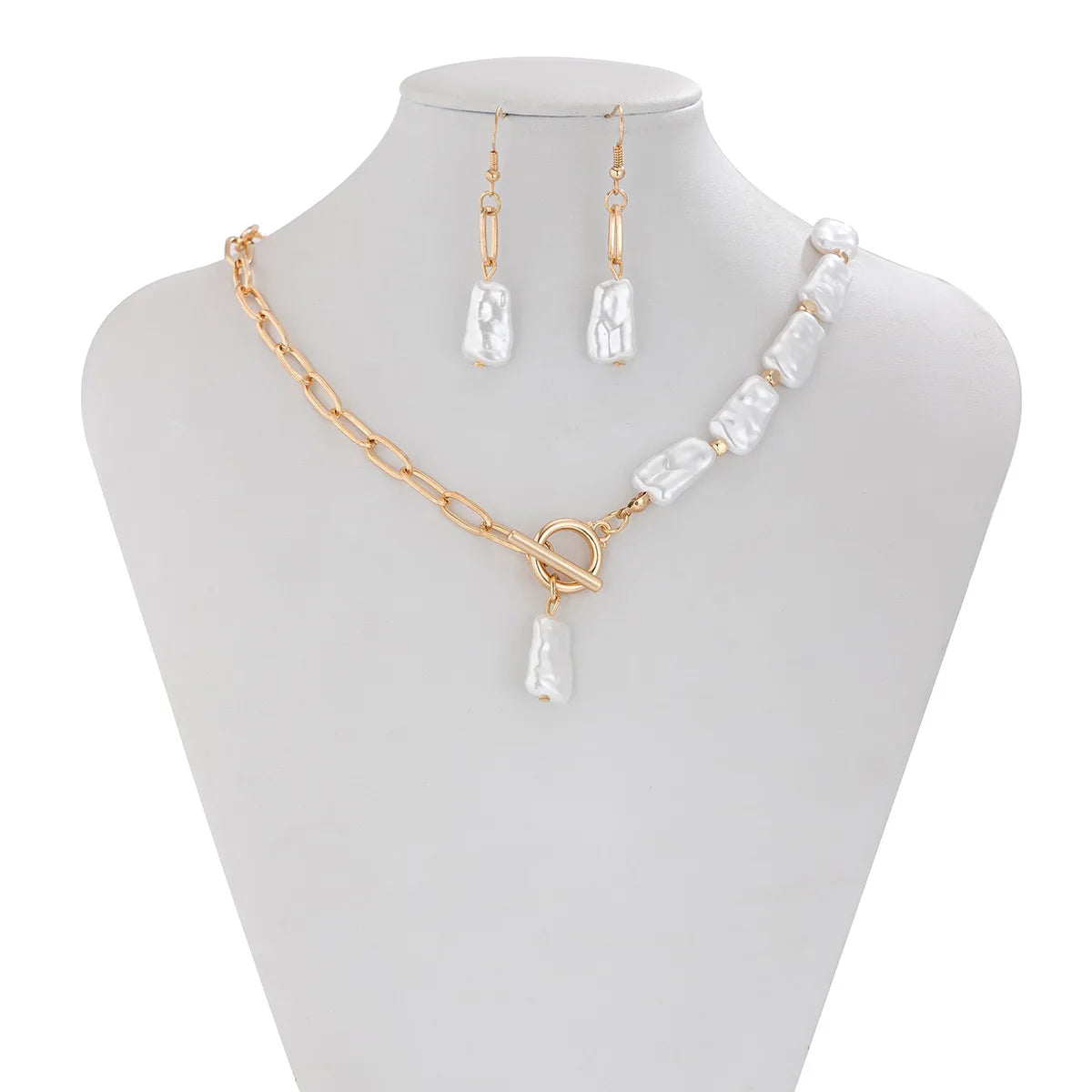 Boho Pearl Pendant Necklace Earring & Bracelet for Women