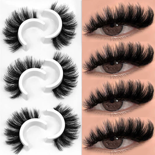 Velrinay 3D Mark Lashes soft Natural False Eyelashes Faux Mink Eyelash Extension