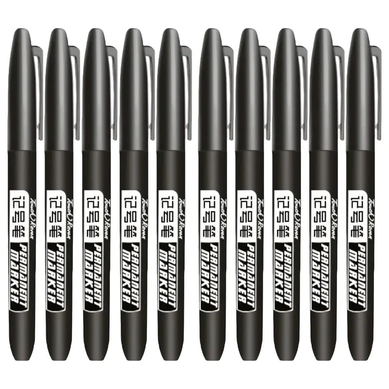 Permanent Maker Pen Set-Waterproof Drawing Markers in Black, Blue & Red