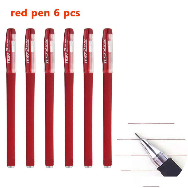 Glen Pens Set - Black Blue Red Refill Bullet Tip 0.5mm Smooth Writing Pens