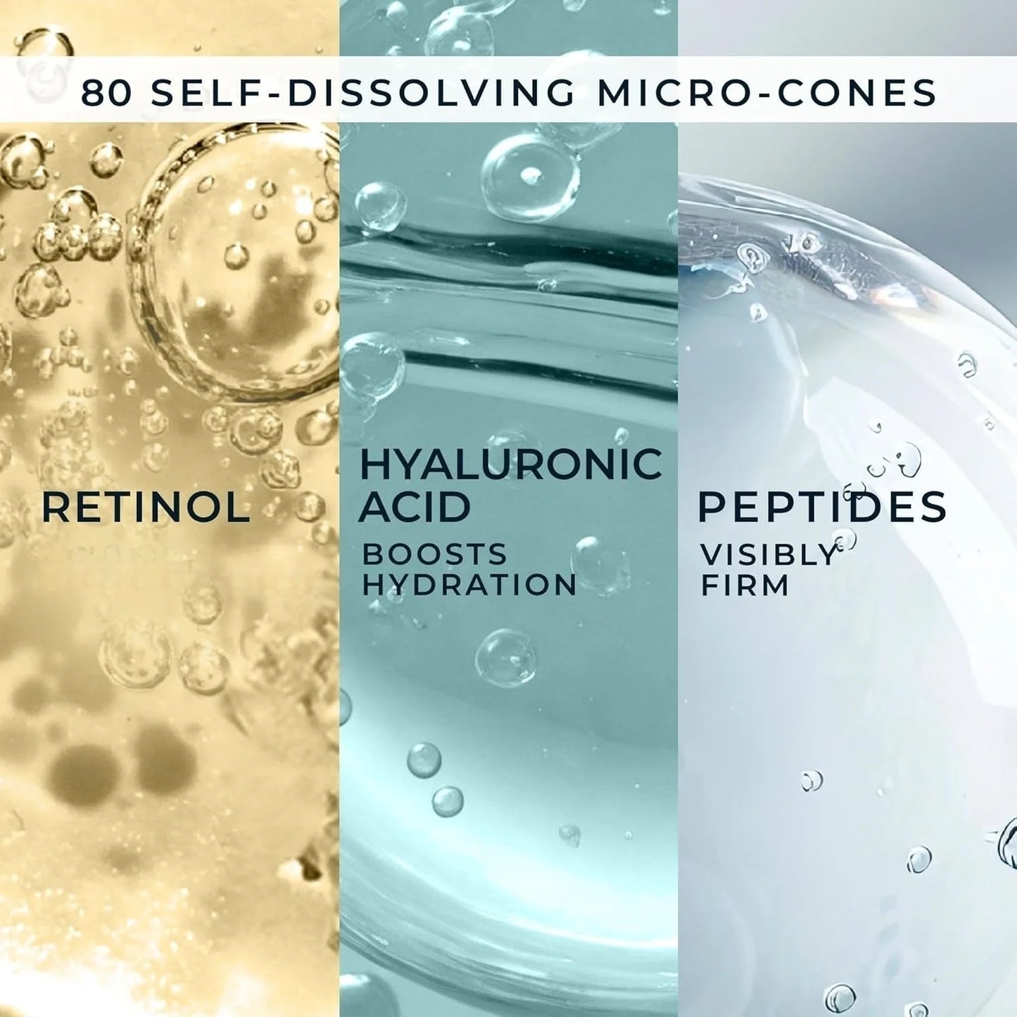 Retinol Microneedle Eye Patches with Hyaluronic Acid - Aging Under Eye Treatment
