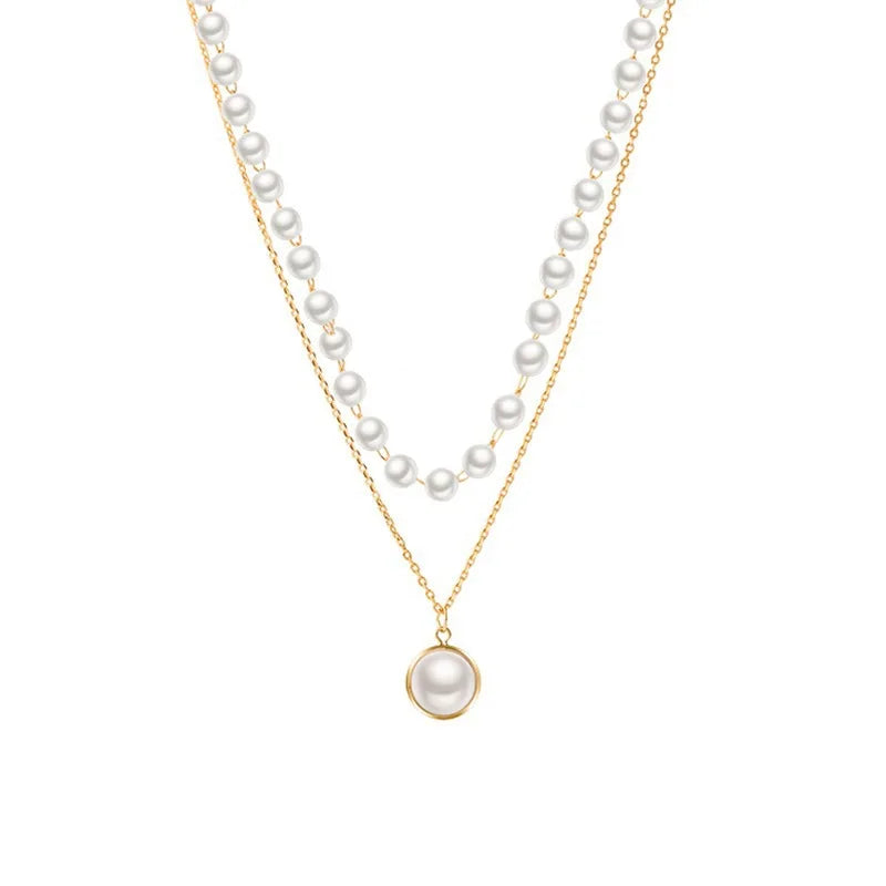 Crystal Zircon Water Drop Pendant Necklace - Invisible Chain Choker for Women
