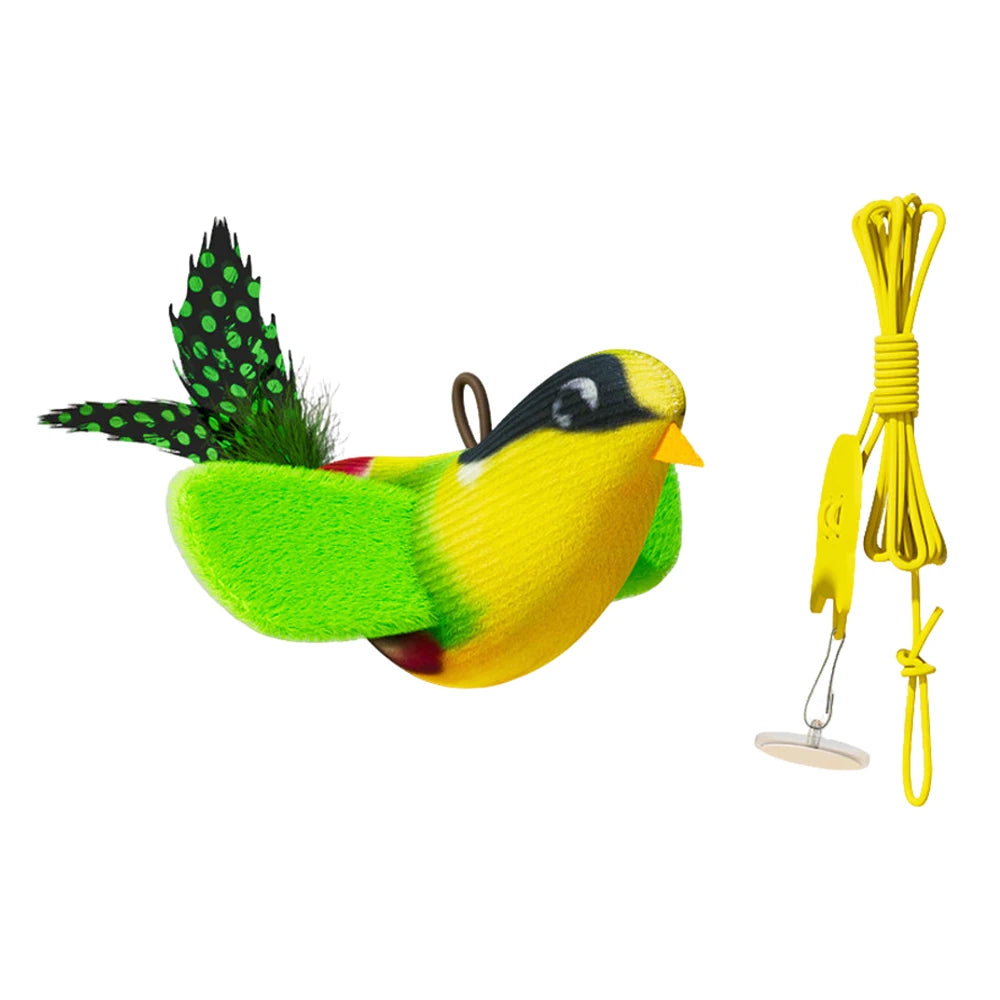 Indoor Iterative Bird Toy for cats & Dogs Self -Play Wall Hanging Catnip Teaser Toy