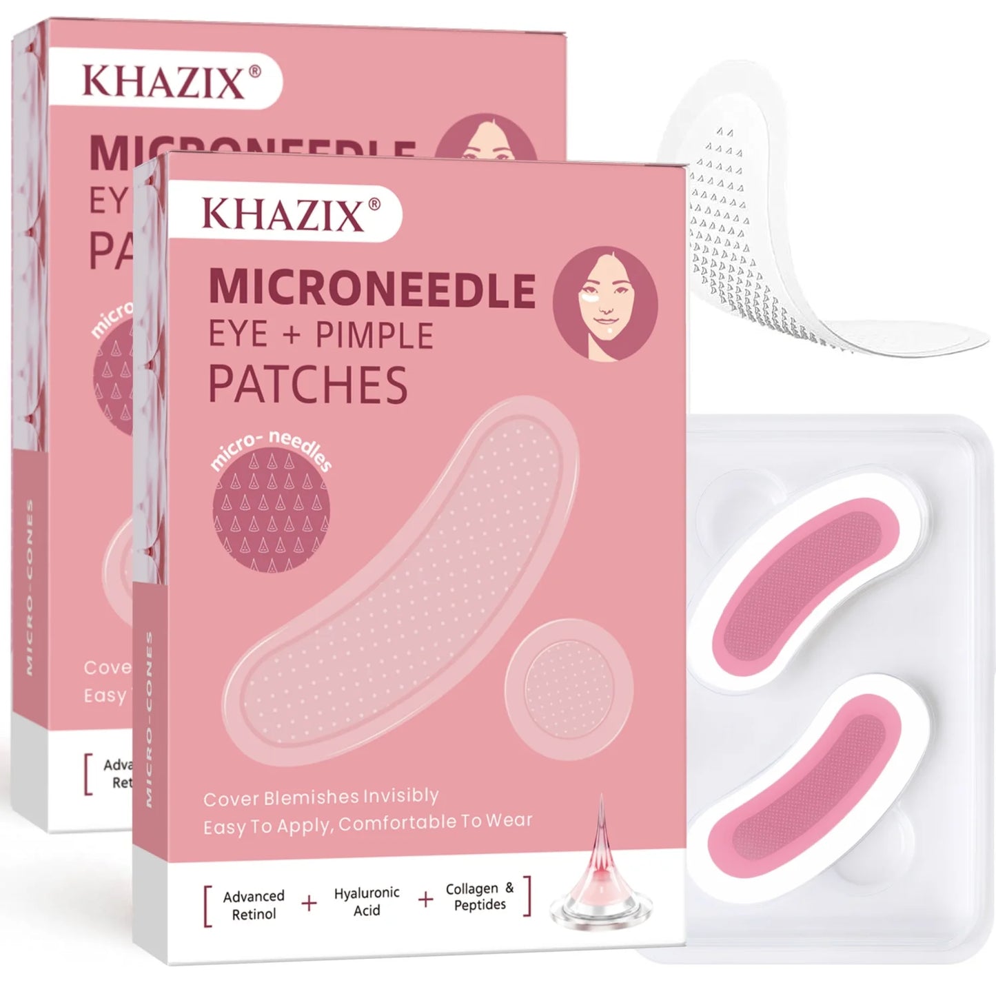 Retinol Microneedle Eye Patches with Hyaluronic Acid - Aging Under Eye Treatment