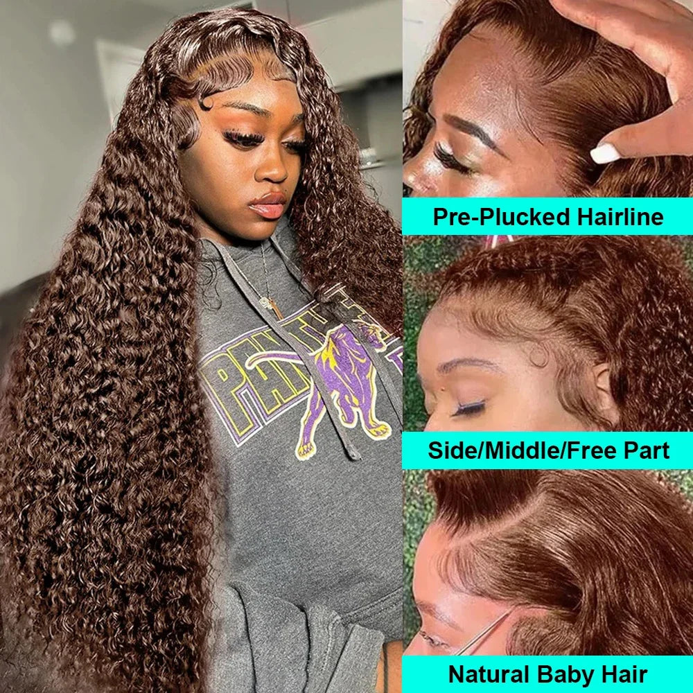 Deep Curly Lace Front Wig- 13x4 / 13x6 HD Lace Human Hair Wig for Women