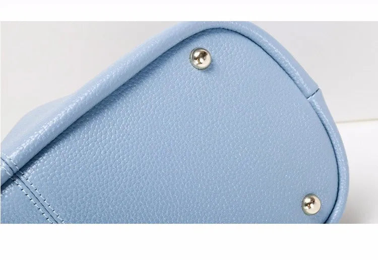 Genuine Leather Crossbody Tote Bag - Women's Shoulder Messenger Handbag