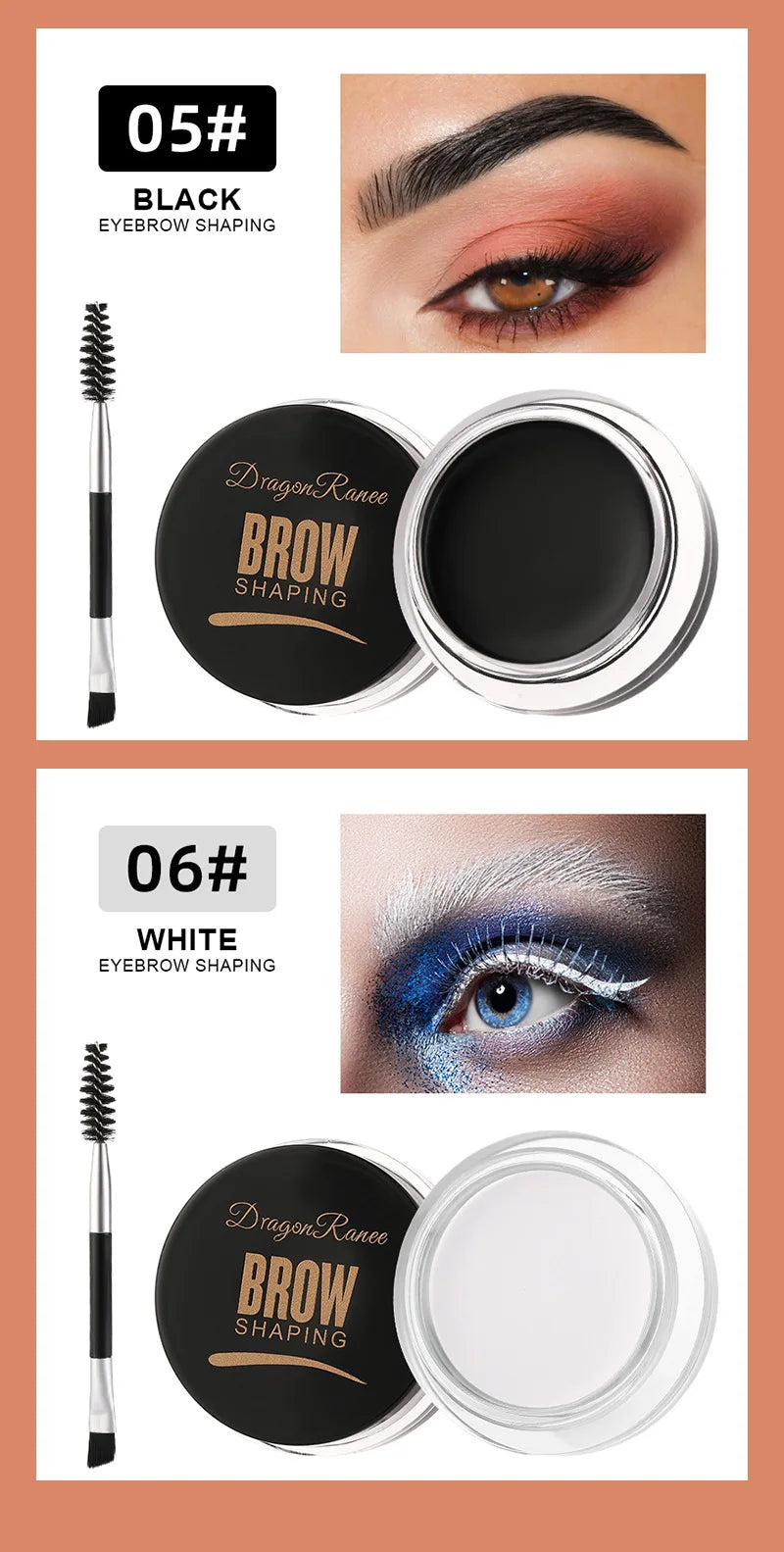 6- Color Waterproof Eyebrow Cream Gel Set