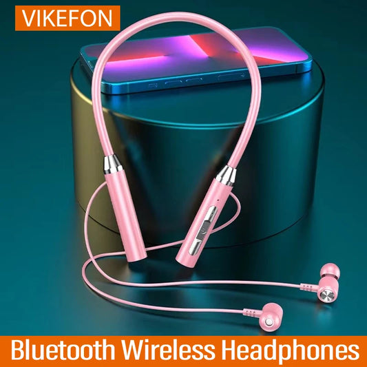 VIKFON Bluetooth Earphones - Magnetic Neckband Wireless Sport Headset with Mic