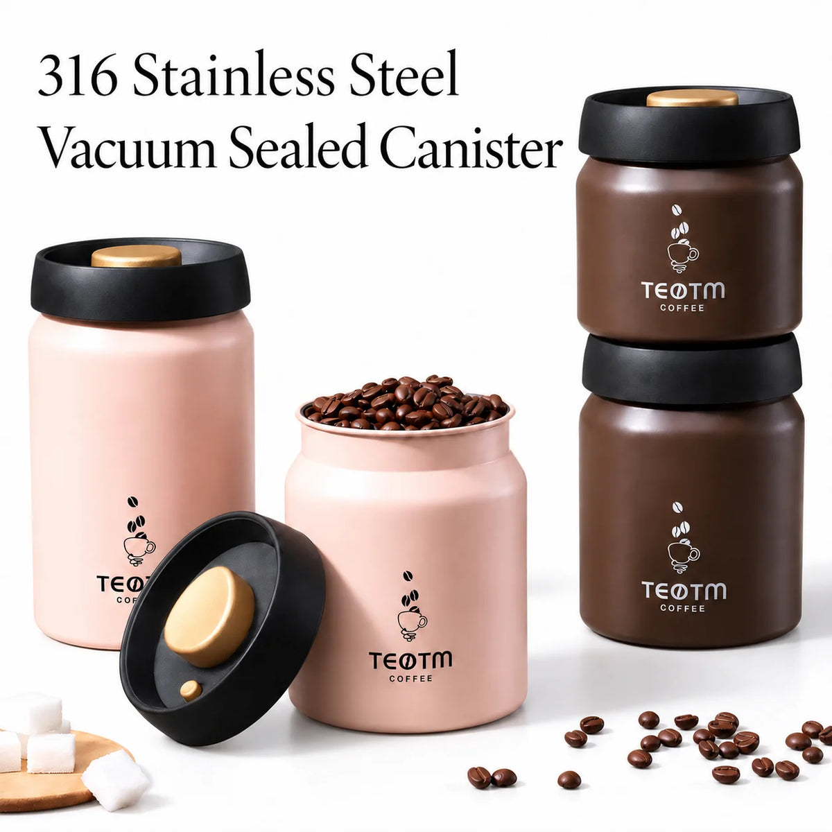 Stainless Steel Vacuum Coffee Storage Container