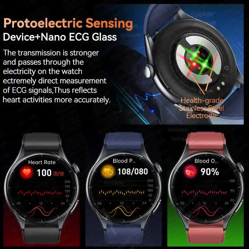 2025 Clinical Grade Laser Therapy Smartwatch - Blood Pressure Heart Rate Monitor