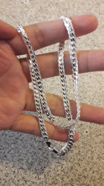 925 Sterling Silver Luxury 6mm Chain Necklace 20-60 Women & Men