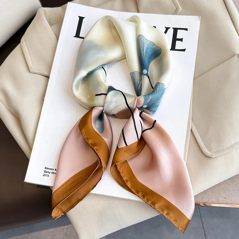 Luxury Silk Feeling Neckerchief for Women Designer Style Neck Wrap & Hair Accessory
