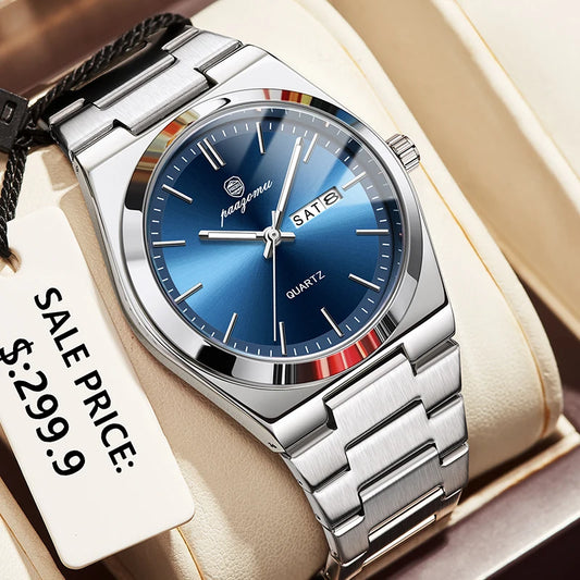 PAAZOMU Luxury Quartz Men's Watch Sport Waterproof Wristwatch