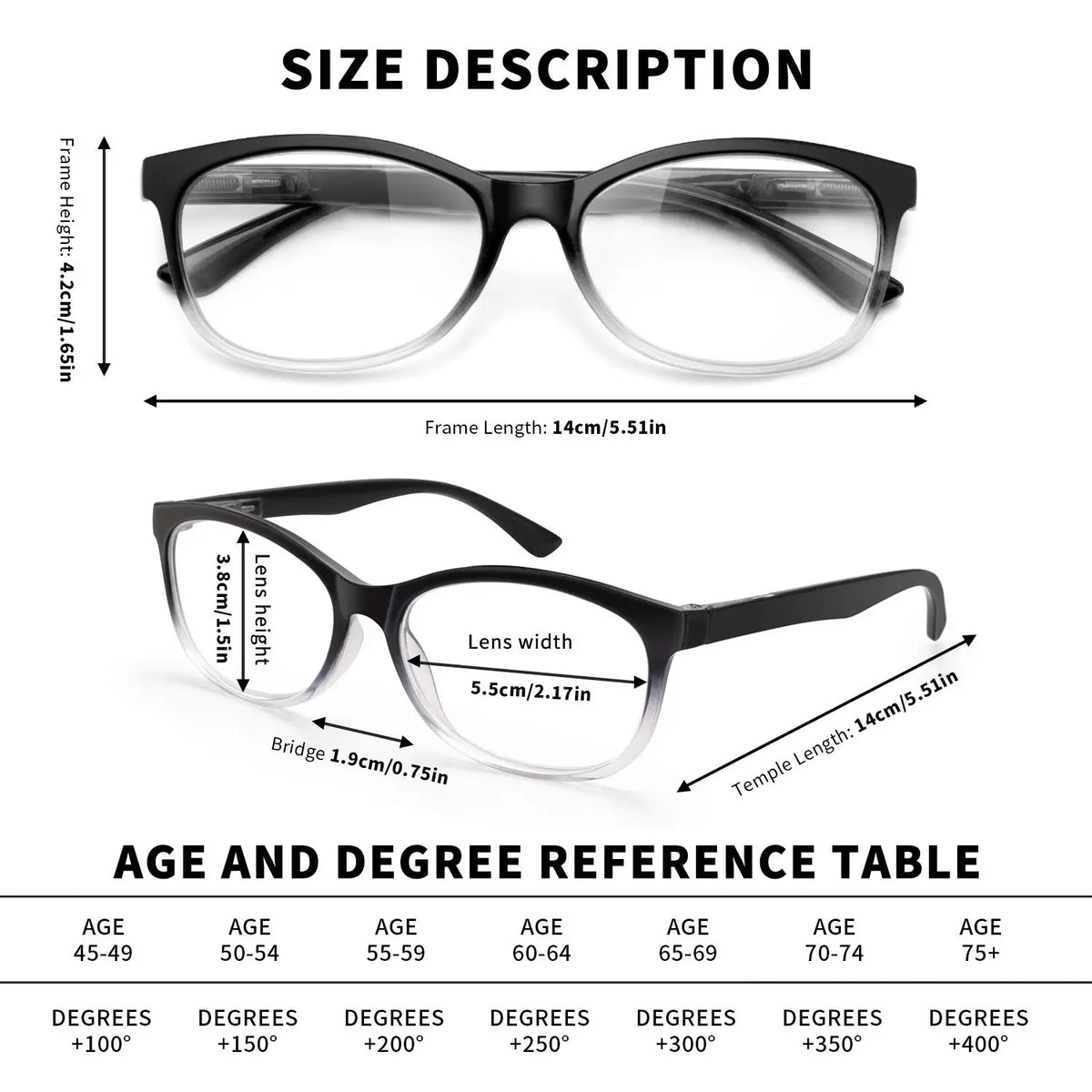 Multifocal Reading Glasses for Women and Men