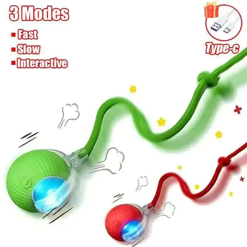 Smart Dog Interactive Ball Toy- Automatic Rolling Electric Ball for Dogs & Cats
