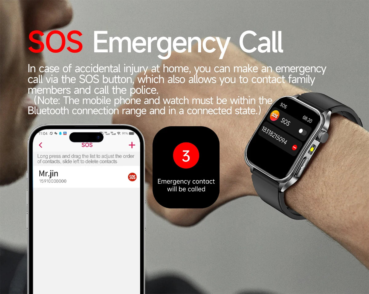 2025 Nursing Grade Laser Therapy Smartwatch- ECG PPG Blood Pressure Uric Acid Monitor