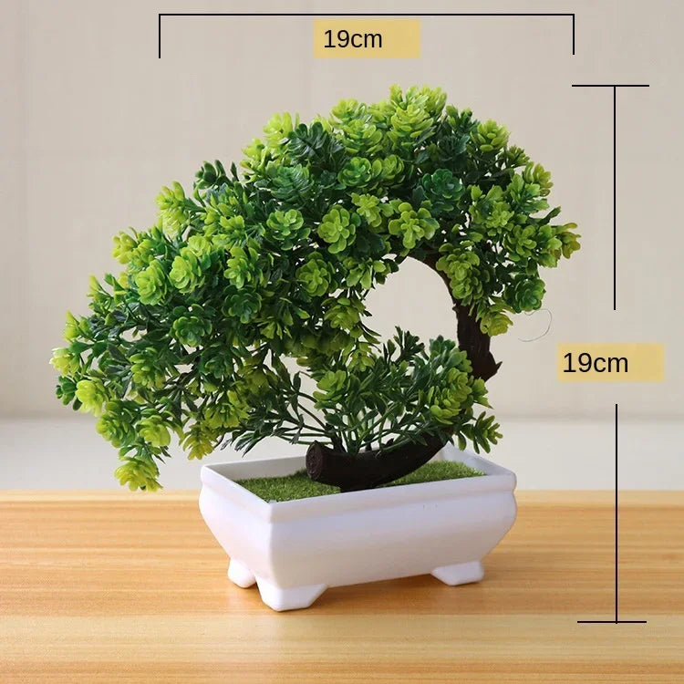 Artificial potted Bonsai Tree- Faux Green Plant for Hime, Garden & Patty Decor