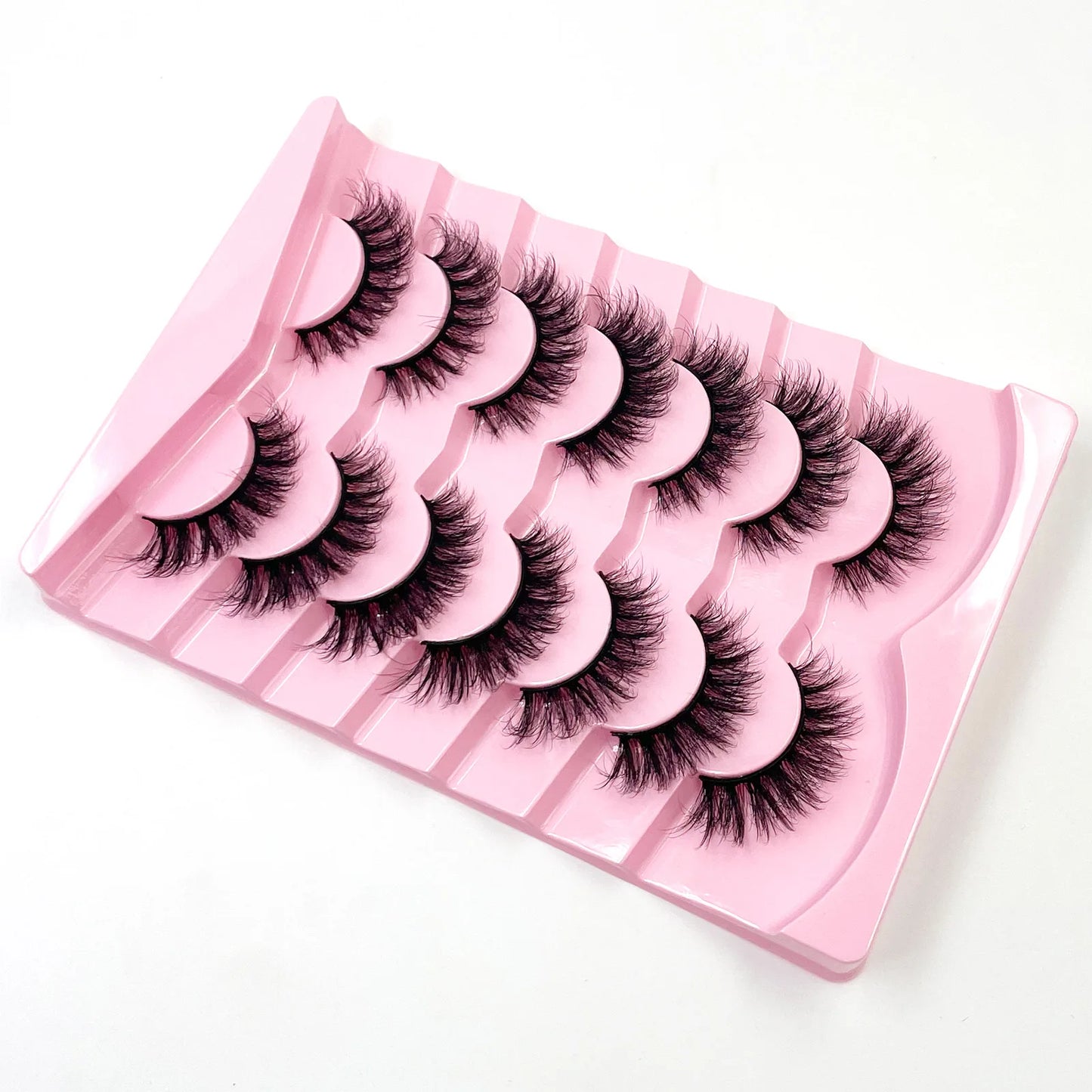 7 Pairs 3D Mink Full False Eyelashes Thick Dramatic Faux Lashes Wholesale Full Set