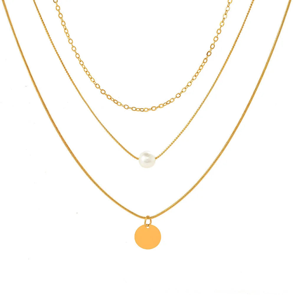 Crystal Zircon Water Drop Pendant Necklace - Invisible Chain Choker for Women